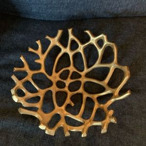 Gold coral reef bowl